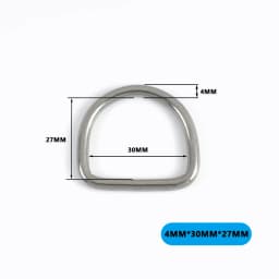 2/5/10Pcs 304# Stainless Steel D Ring Bag Strap Buckle Dog Collar Loop Clasp Webbing Backpack Belt Hook Buckles DIY Accessories