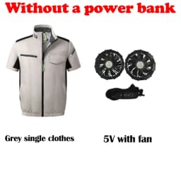 Unisex USB Cooling Vest With Wearable Fan 13 Hours Working Air Conditioned Short Sleeve For Outdoor Work Fishing Heat Relief