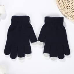 Autumn And Winter Men's Women's Touch Screen Cold-proof Warm Finger Gloves Korean Version All-match Cycling Knitted Wool Gloves