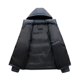 New Autumn/Winter Fashion Solid Color Thickened Warm Windproof Hooded Cotton Jacket Men's Casual Loose Sports Plus Size Coat