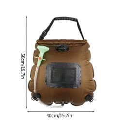 20/40L Portable Camping Shower Bag Solar Shower Bag Camping Bathroom Heating Water Storage Container with Switchable Head
