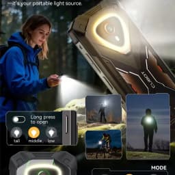 Cubot KingKong MINI 4 6GB+128GB 4.7″ Mini Mobile Phones 4700mAh Small Smartphone Android 15 NFC 48MP Camping Light
