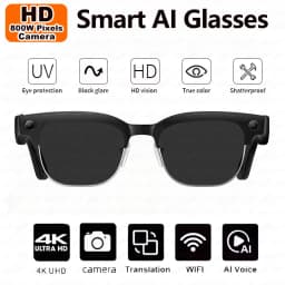 2026 New AI Smart Photo Glasses 800W Camera Anti-shake HD Video Recording Translation Voice Assistant Music BTCall Smart Glasses
