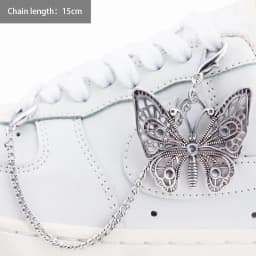 1PC Heart Star Pearl Shoe Laces Chain Punk Luxurious Diamond DIY Detachable Studded Pentagram Shoelace Accessories Jewelry Penda