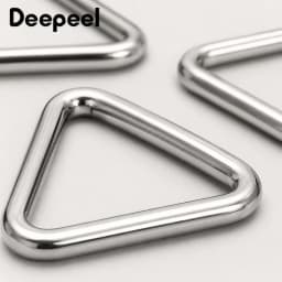 10Pcs 3-5x15-50mm 304 Stainless Steel Triangle Ring Buckle for Dog Harness Leash Webbing Bag Strap Junction Connector Hardware