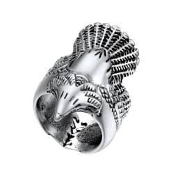 U7 Stainless Steel Big Rings for Man Bird Goat Octopus Shark Serpent Snake Bone Charm Size 7-14 Rock Punk Animal Skull Jewelry