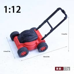 1PC Simulation Repair Tool Saw 1:12 Dolls Houses Miniature Chain Saw Lawn Mower Garden Decor Furniture Accessories Pretend Toys