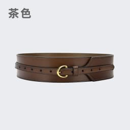 Waist Closure Women's Outer Waist Decoration Shirt Versatile Suit Dress Waist Closing Thin Leather Wide Belt New Model Launched
