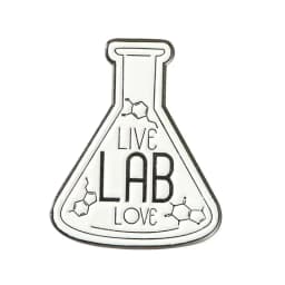 Science Chemistry Beaker Element Brooch Enamel Pin Molecular DNA Structure Equation Brooch Lapel Badge Cartoon Jewelry Accessory