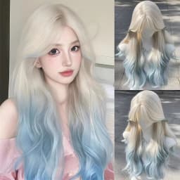 OLACARE Long Body Wave Black Brown Purple Cosplay Wigs Heat Resistant Synthetic Wigs Middle Part Natural Lolita LM Wigs Women
