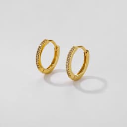 Gold Silver Color Simple Huggies Full Rainbow Zircon Hoops Earring for Women Fashion Drops Piercing Pendiente Ohrringe Jewelry