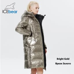 ICEbear-Lengthened Down Jacket for Women, Casual and Slim, Long Brand, Ladies Parkas, GWY22527D, New for Winter, 2023