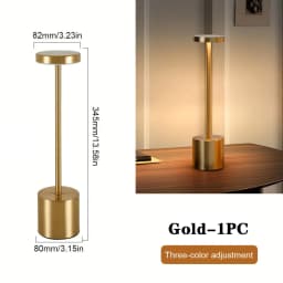 LED Table Lamp Touch Sensor Rechargeable Desktop Night Light Wireless Reading Lamp for Restaurant Hotel Bar Bedroom Decor Light