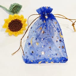 25/50/100pcs Moon Star Organza Gift Bags Multicolor Mesh Pouches for Christmas Wedding Party Candy Gift Packing Bags Wholesale