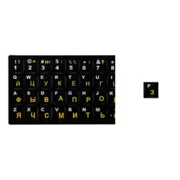 1PCS Russian Black Keyboard Sticker Language Letters Black White Label PC Dustproof Laptop Accessories