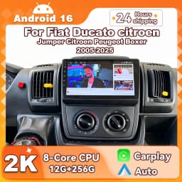 Android 16 For Fiat Ducato 2005-2025 Citroen Jumper Peugeot Boxer Dodge Ram carplay radio auto android head unit multimedia play