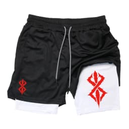 Summer Shorts for Men 2 in 1 Athletic Gym Workout Running Performance Shorts Print with Phone Pocket Quick Dry Breathable