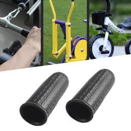 2Pcs Wheelbarrow Rubber Handles Round Tubes Black Replacement Handles Rubber Round Hole Handle Tool PVC Anti Slip Rubber Sleeve