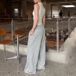 Women Y2K Button Wide Leg Sweatpants Elastic High Waist Loose Casual Trousers Streetwear Hip Hop Track Pants Alt Aesthetic Pants