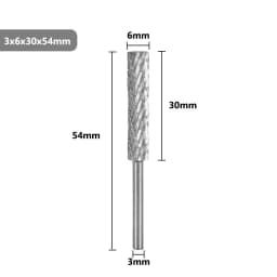 XCAN 3mm Shank Rotary Burr Drill Bit 3/4/5/6mm Double Cut HSS Rotary File For Engraving Cutter Grinding Tools Woodworking Tool