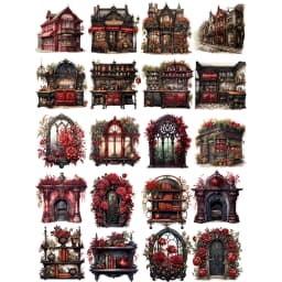20Pcs/Pack Retro Victorian Era Sticker DIY Craft Scrapbooking Album Junk Journal Decorative Stickers