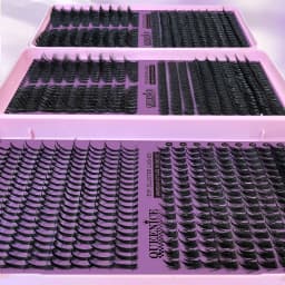 DIY Cluster Lashes 3‑Fold Eyelash Book Large Capacity 6 Styles Mixed Individual Lashes 8‑16mm Spiky Manga Cat Eye Lash Extension