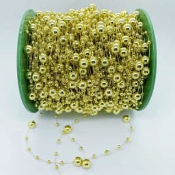 5/10yards 3-8mm Fishing Line Artificial Pearls String Beads Chain for Diy Christmas Tree Wreath Decoration Party Supplies