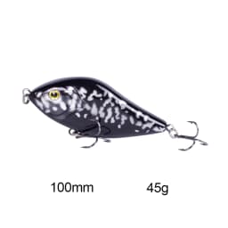 Hanlin Slow Sinking 10cm 45g Glider Jerkbait Wobblers for Big Game Fishing Pike Musky Fishing Lure Buster Artificial Bait Tackle