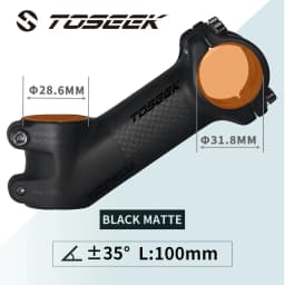 Toseek Stem MTB Carbon + Aluminum Mtb Handlebar Stem Bike Power 31 8mm Bicycle Handlebar Table 10 17 25 35 Degree Stem Bike Part