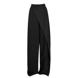 Matakawa Irregular Solid Women Pants Spring Autumn Loose Streetwear Pantalones De Mujer Fashion Patchwork Wide Leg Trousers