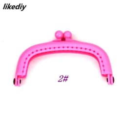 1 Piece Candy Color Arc Resin Plastic Purse Frame With Hole Kiss Clasp Lock DIY Bag Accessories