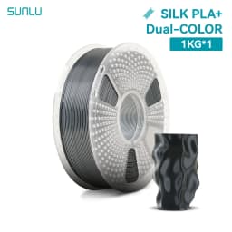 SUNLU Silk PLA Plus 3D Printer Filament 1KG/Spool 1.75mm ±0.02MM Pla+ Rabinbow Dual/Triple Colors 3D Prting Filaments Rapid Ship