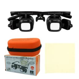 2X-24X LED Headband Magnifier Dual Eye Glasses Loupe For Watchmaker Jeweler Repair Soldering Phone Electronic Components