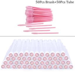 100pcs Diamond Eyebrow Brush Tube Empty Reusable Lash Mascara Wand Case Replaceable Crystal Eyelash Brush Dust-proof Makeup Tool