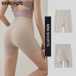 BIVIGAOS Summer High Waist Tight-Fitting Butt Lifter Shark Cycling Shorts Women Knee-Length Sports Fitness Biker Shorts Leggings