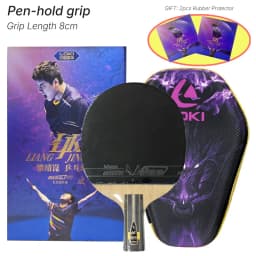 LOKI Professional Table Tennis Racket Basalt Carbon Blade with LOKI Prenium Rubber Pre-made Ping Pong Racket Paddle with Case
