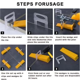 100-1500Pcs Tile Leveling System Clips Tile Spacers Laying Level Spacers Clips 0.35/0.5/1/1.5/2/2.5/3mm Construction Tools