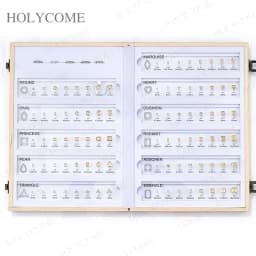 Updated Free Custom LOGO Kit Fancy Shapes CZ Diamond Carat Chart Comparison Set Reference White Pink Yellow Gemstone Selectable