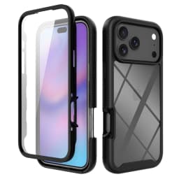 360 Full Body Protection Armor Clear Phone Case For iPhone 17 16 15 14 13 18 Pro Max Air 16e Plus Front Screen Shockproof Cover