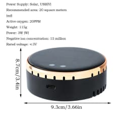 Air Purifier For Car Solar Portable HEPA Car Purifier Air Freshener Small Home Deodorizer Odors Vehicle Accessories With USB