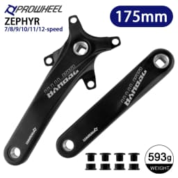 Prowheel Sqaure Hole MTB Crank 170 175mm Mountain Bicycle Crank Arm 104BCD Sprocket 8 9 10 11 12 Speed Cycling Parts