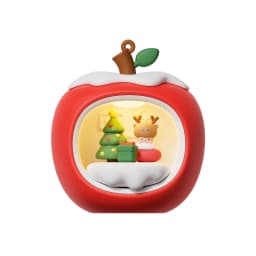Fruit-Shaped House Christmas Night Light,Sleepy Cat Atmosphere Lamp Touch Control,USB Rechargeable LED Bedside Lamp with 3-Level