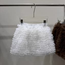 Korean Style Pure Color Heavy Work Layered Mesh Cake Skirt Women's Autumn Winter Small Audience Half Skirt Anti Aging Hot Gir...