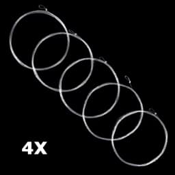 Goture 5pcs Tapered Leader Fly Fishing Line 9FT/2.74M 0X/1X/2X/3X/4X/5X/6X/7X Fly Line Leader With Loop Clear Nylon Line
