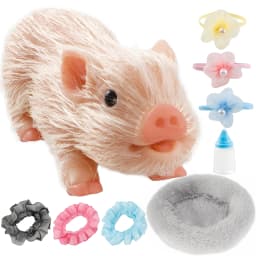 Lifelike Pig Doll Mini Reborn Piglet Stretchy Realistic Soft Cute Piggy Full Silicone Body Piggy Toys Kid Christimas Dolls Gift