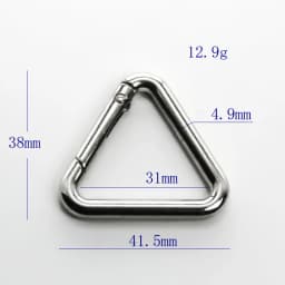 Metal Triangle Spring Gate O Ring Openable Leather Bag Handbag Belt Strap Buckle Connect Keyring Pendant Keychain Snap ClaspClip