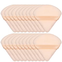 10/20Pcs Triangle Velvet Powder Puff Heart Shaped Makeup Sponges Blender Foundation Cosmetic Facial Sponges Make Up Accessories