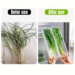 1/2/4Pcs Refrigerator Storage Boxes With Lid Plastic Fresh Keeping Box Kitchen Scallions Cilantro Eggs Noodles Sealed Container