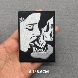 Feeling Good Embroidery Patch for Clothing Punk Iron on Patches Appliques DIY Sewing Clothes Jacket Jeans Home Decoration