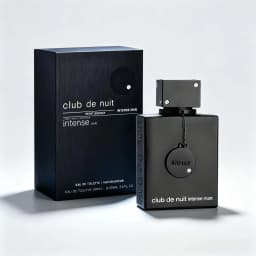 Armaf Club De Nuit Intense Man Eau De Toilette 100ml For Men, Luxury Matte Black Grain Square Perfume Bottle With Decorative Chain Medallion, Matching Black Packaging Box, Rich Woody Fruity Musk Scent For Night Event & Gifting